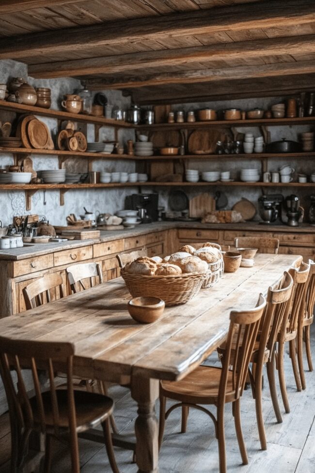 Rustic Wood Accents Kitchen