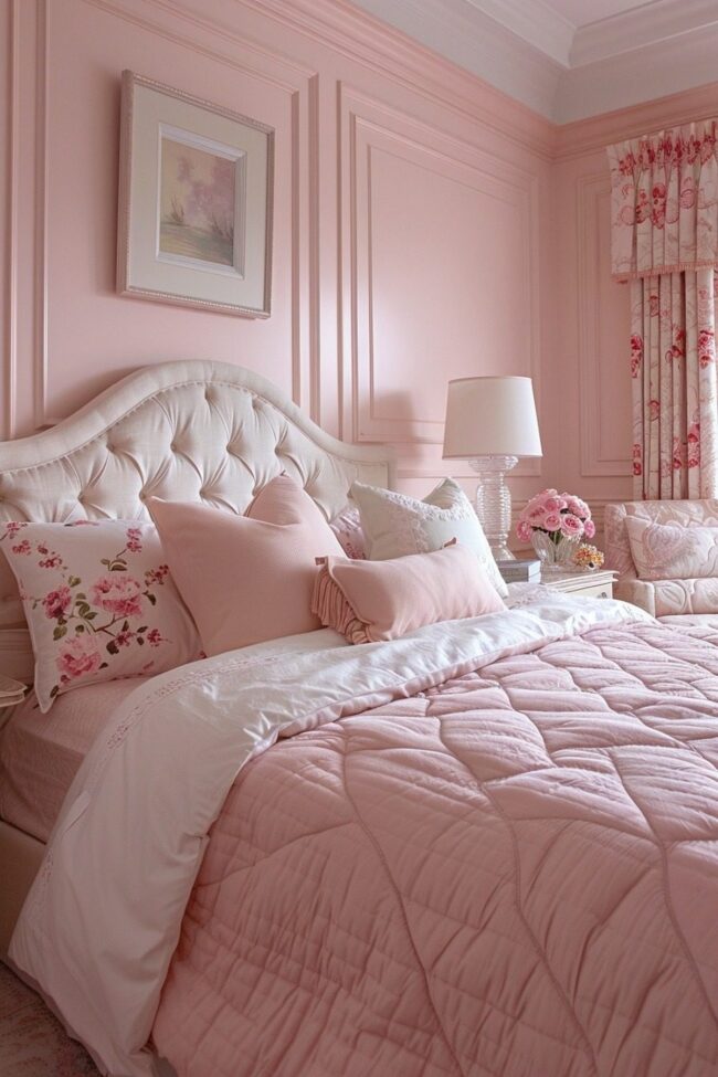 Charming Pink Accommodations for Guests