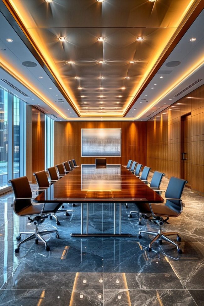 Illuminated Paneled Elegance