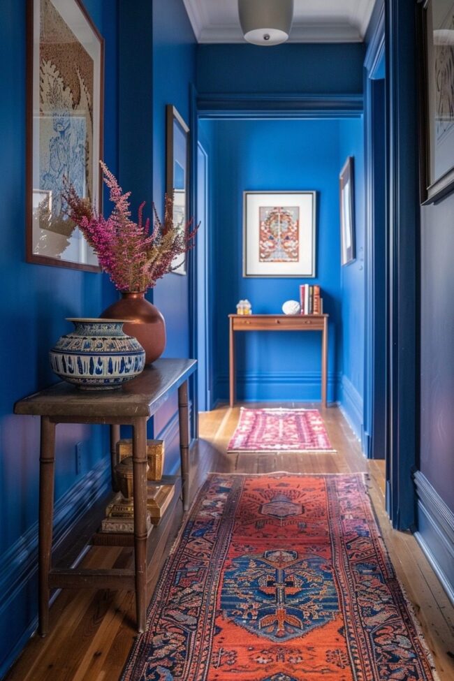 Chic Icy Blue Hallways