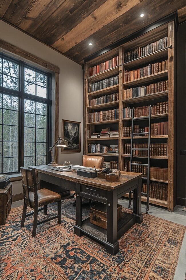 Rustic Farmhouse with Wood and Steel