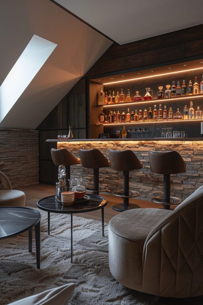Trendy Attic Bar Lounge