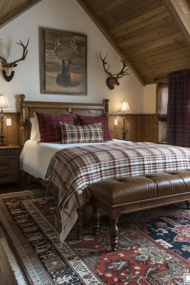 Highland-Inspired Rustic Guest Room Ideas