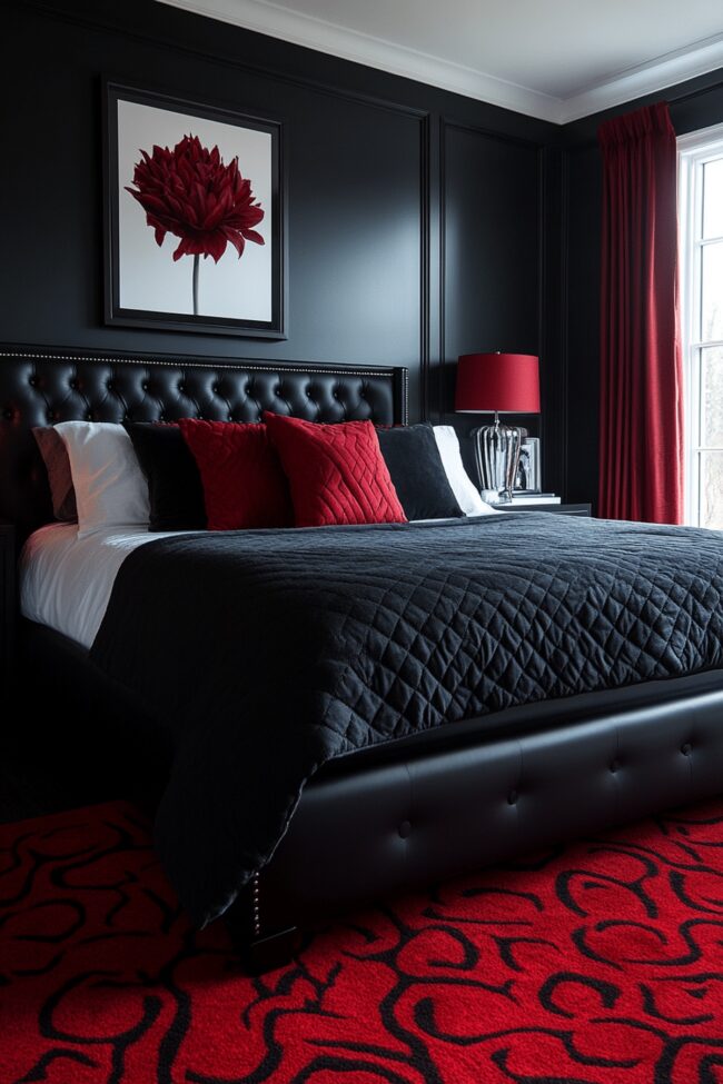Chic Charcoal and Ruby Nest