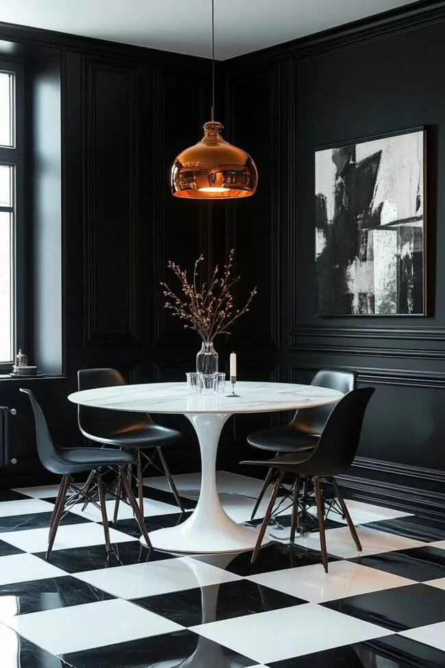 Stunning One-Tone Dining Room Design