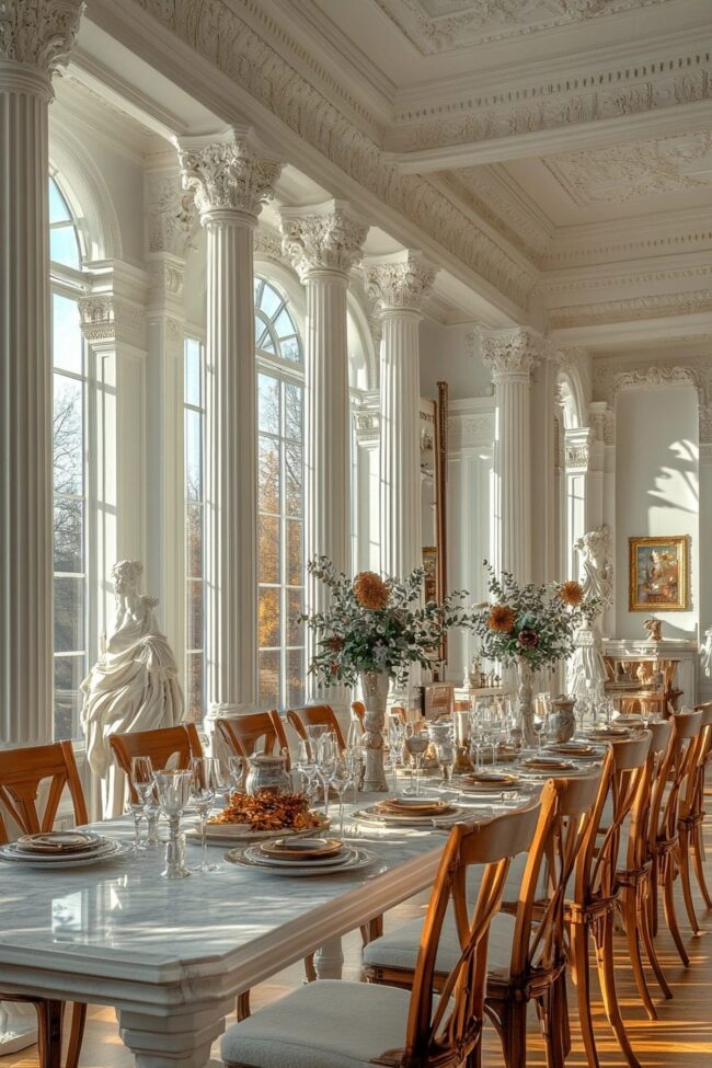 Classic Grecian Style Dining Space