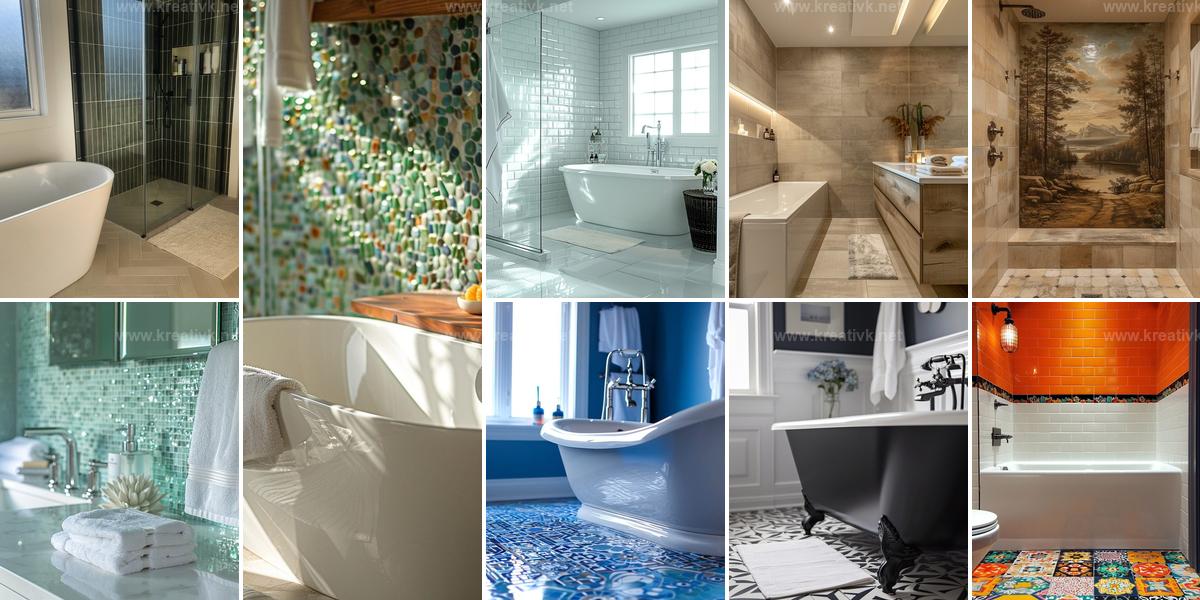 Top Trendy Bathroom Tile Design Ideas